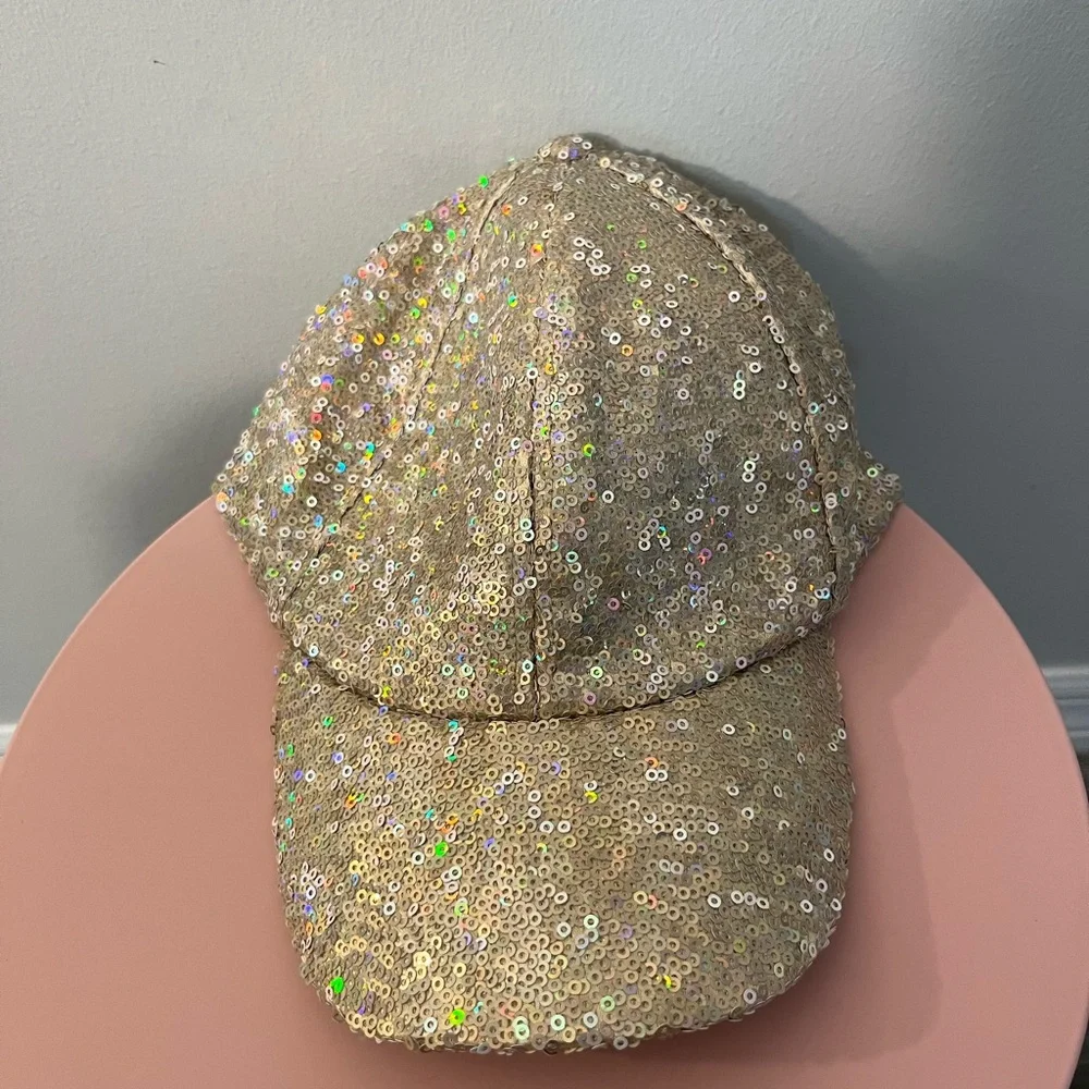 Justice Glittery Gold Kids Hat